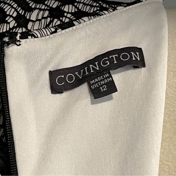 Cap sleeve knee length dress with flattering lace details size 12 - Picture 10 of 14